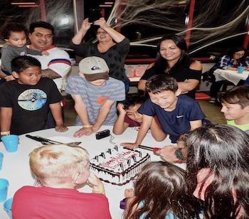 Kids celebrating at a birthday party